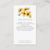 Carte D'accompagnement MINI Rustic Sunflowers Fleur sauvage Détails du Ma (Devant)