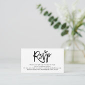 Carte D'accompagnement Mini Script QR Code Mariage RSVP (Debout devant)