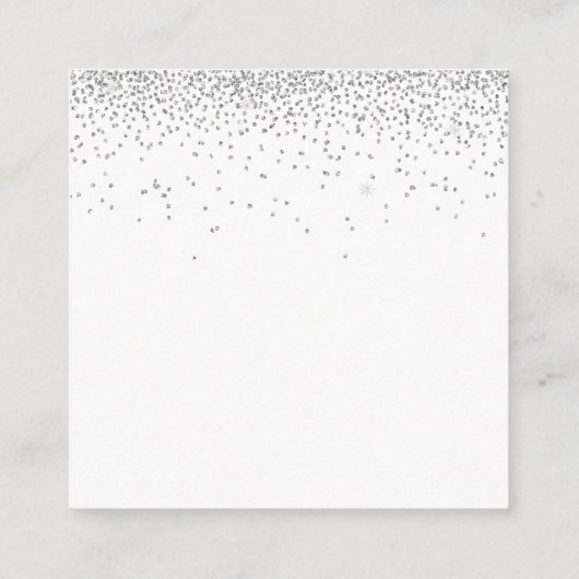 Carte D'accompagnement MINI SIZE Détails du Mariage Script Parties scinti (Dos)