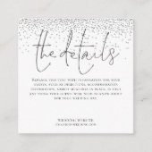 Carte D'accompagnement MINI SIZE Détails du Mariage Script Parties scinti (Devant)