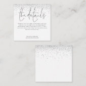 Carte D'accompagnement MINI SIZE Détails du Mariage Script Parties scinti (Devant / Derrière)