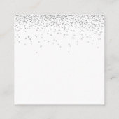 Carte D'accompagnement MINI TAILLE Argent Parties scintillant Mariage Dét (Dos)