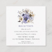 Carte D'accompagnement MINI TAILLE Florales violettes Détails de la récep (Devant)