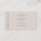 Carte D'accompagnement Mini Tan Mauve Blush Tone Rose Earth Enclosu (Devant)