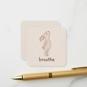 Carte d'accompagnement Minimal Bunny Respirer