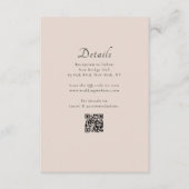 Carte D'accompagnement Minimal classique moderne QR Code Détails du Maria (Devant)