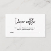 Carte D'accompagnement Minimal Custom Simple Diaper Raffle ticket (Devant)