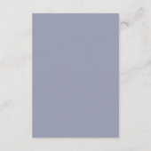 Carte D'accompagnement Minimal Dusty Blue Modern Simple Wedding Details (Dos)