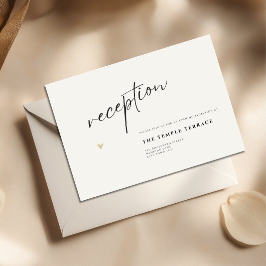 Carte D'accompagnement Minimal Elegant Calligraphy Typo Wedding