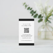 Carte D'accompagnement Minimal Élégant site Web Moderne QR Code Mariage (Debout devant)