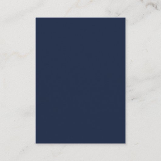 Carte D'accompagnement Minimal et chic | Dark Navy Blue QR Code Mariage (Dos)