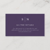 Carte D'accompagnement Minimal et chic | Détails pourpres (Devant)
