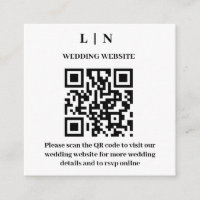 Minimal et chic | Mariage de code QR noir et blanc
