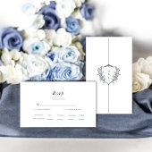 Carte D'accompagnement Minimal et chic | Marine et mariage blanc RSVP