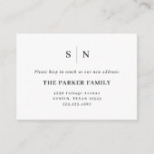 Carte D'accompagnement Minimal et chic | Nouvelle insertion d'adresse (Devant)