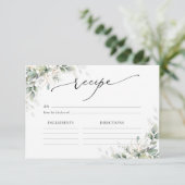 Carte D'accompagnement Minimal Eucalyptus Wedding Reception (Debout devant)