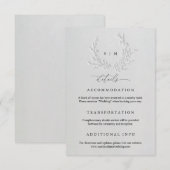 Carte D'accompagnement Minimal Faux Blind Deboss Wedding (Devant / Derrière)