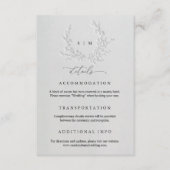 Carte D'accompagnement Minimal Faux Blind Deboss Wedding (Devant)