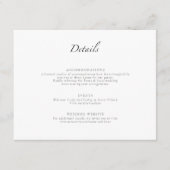 Carte D'accompagnement Minimal Luxury Modern Elegant Wedding Suite Insert (Devant)