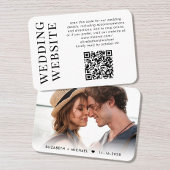 Carte D'accompagnement Minimal moderne photo QR Code Mariage site Web