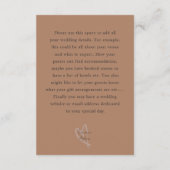 Carte D'accompagnement Minimal Neutral Typography Wedding Details (Dos)