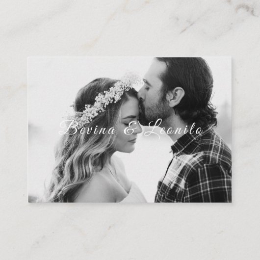 Carte D'accompagnement Minimal Simple Grandes Vibes Script Site Mariage (Dos)