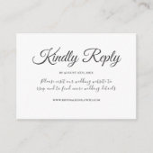 Carte D'accompagnement Minimal Simple Grandes Vibes Script Site Mariage (Devant)