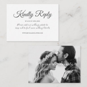 Carte D'accompagnement Minimal Simple Grandes Vibes Script Site Mariage 
