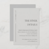 Carte D'accompagnement Minimal Soft Light Grey Typography Détail de Maria (Devant / Derrière)