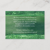 Carte D'accompagnement Minimalisme clinquant | Neo Mint Green Hotel Info (Dos)