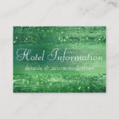 Carte D'accompagnement Minimalisme clinquant | Neo Mint Green Hotel Info (Devant)