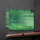 Carte D'accompagnement Minimalisme clinquant | Neo Mint Green Hotel Info