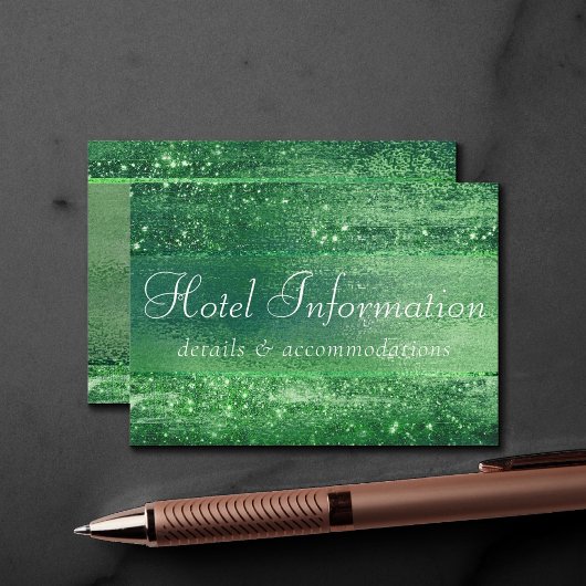 Carte D'accompagnement Minimalisme clinquant | Neo Mint Green Hotel Info