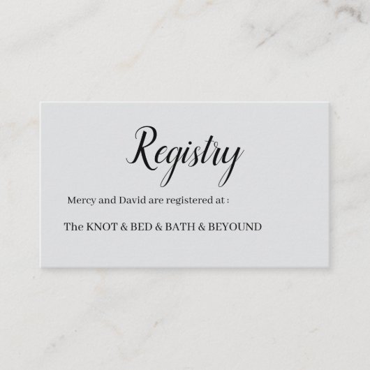 Carte D'accompagnement Minimalist  (Devant)