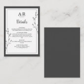 Carte D'accompagnement Minimalist Black & White Enclosure Card (Devant / Derrière)