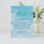 Carte D'accompagnement Minimalist Blue Sky Just Love Casual Elegance (Debout devant)