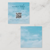 Carte D'accompagnement Minimalist Blue Sky Just Love Wedding RSVP Card (Devant / Derrière)