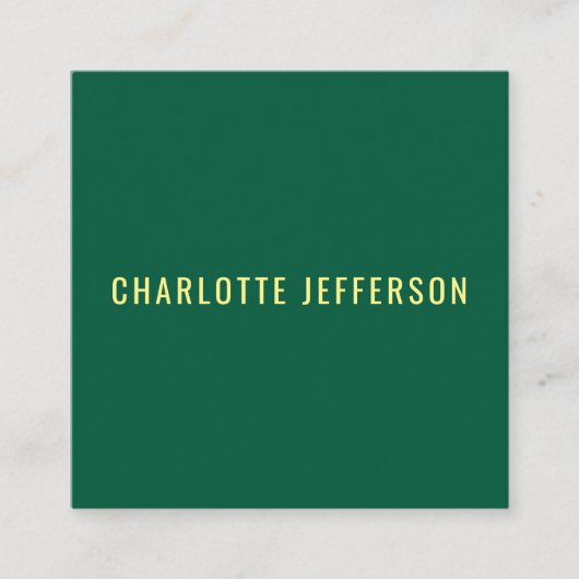 Carte D'accompagnement Minimalist Classical Professional Green Yellow (Devant)