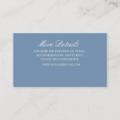 Carte D'accompagnement Minimalist Dusty Blue Wedding (Devant)