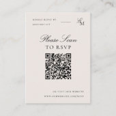 Carte D'accompagnement Minimalist Editorial Photo QR Code Wedding RSVP (Devant)