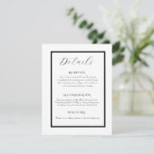 Carte D'accompagnement Minimalist Elegant Black & White Wedding (Debout devant)