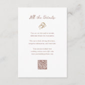 Carte D'accompagnement Minimalist Horseshoe Mariage Détails de l'invité Q (Devant)