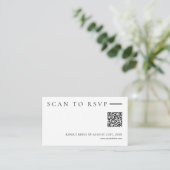 Carte D'accompagnement Minimalist Modern QR Code Wedding Website RSVP (Debout devant)