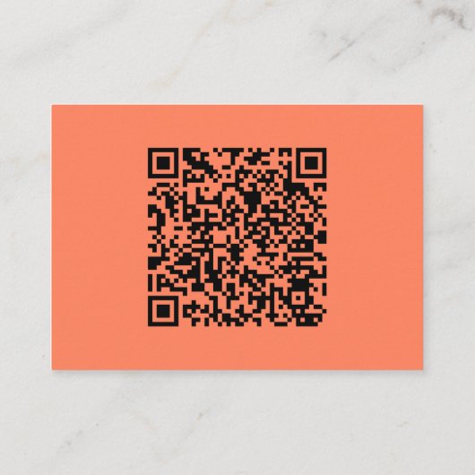 Carte D'accompagnement Minimalist Modern Tangerine Wedding Details (Dos)