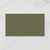 Carte D'accompagnement Minimalist Olive Green Wedding RSVP Online QR Code (Dos)
