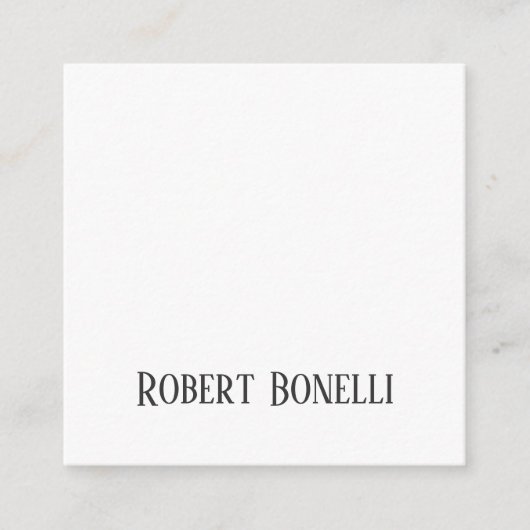 Carte D'accompagnement Minimalist Plain Black & White Modern Plain (Devant)