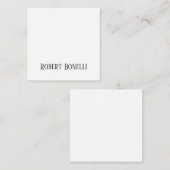 Carte D'accompagnement Minimalist Plain Black & White Modern Plain (Devant / Derrière)