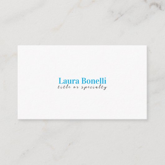 Carte D'accompagnement Minimalist Professional Modern Plain Name Title (Devant)