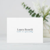 Carte D'accompagnement Minimalist Professional Modern Plain Name Title (Debout devant)
