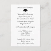 Carte D'accompagnement Minimalist Single Photo Grad Party  (Dos)